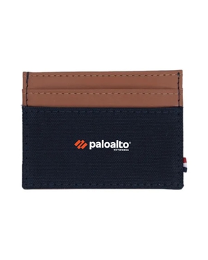 Houston Card Wallet- Navy Blue with Tan